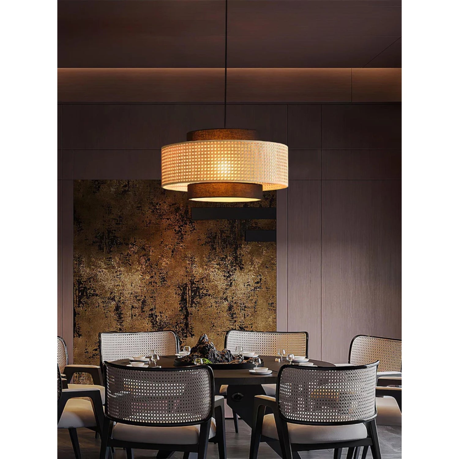 Delurso Japandi Style Pendant Light