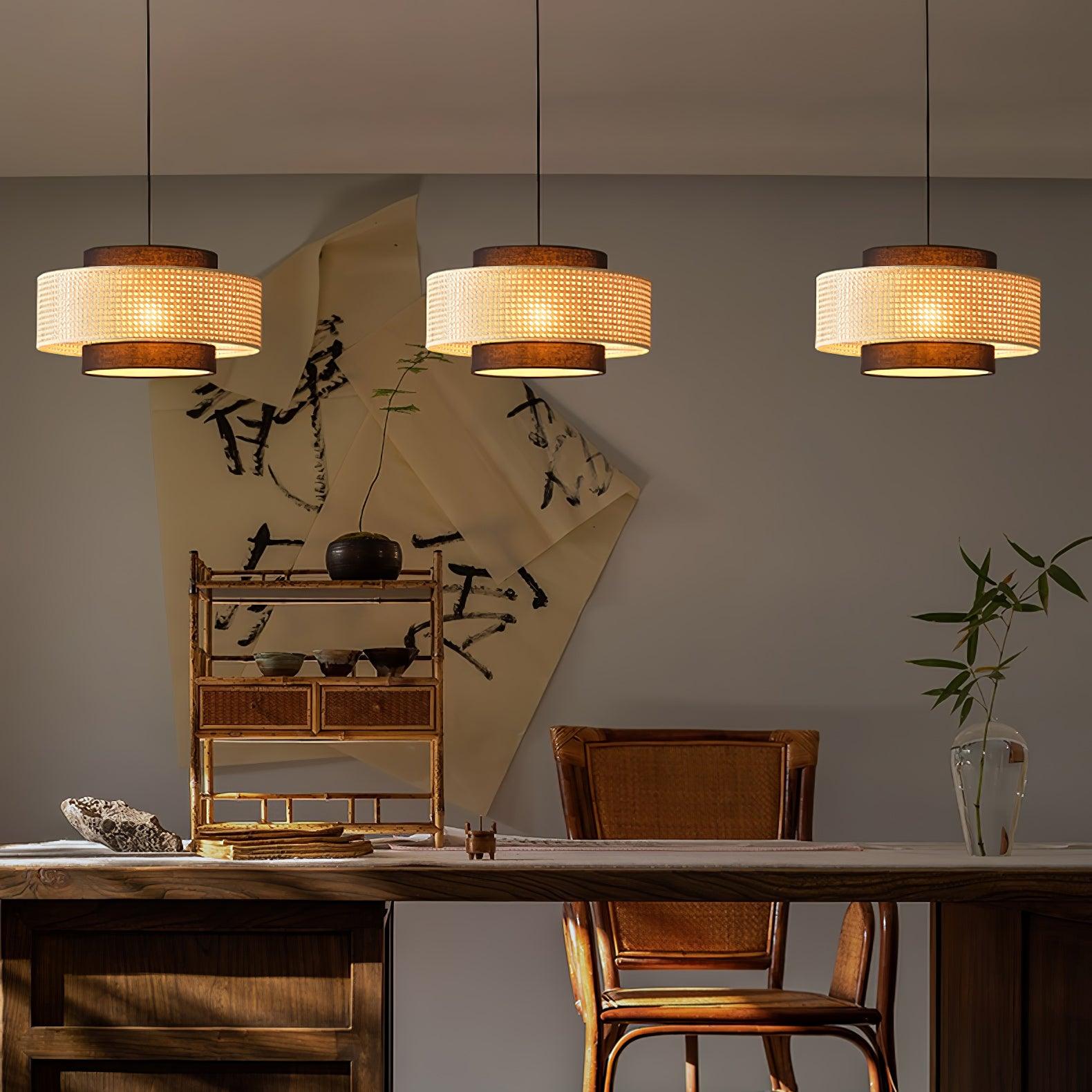 Delurso Japandi Style Pendant Light