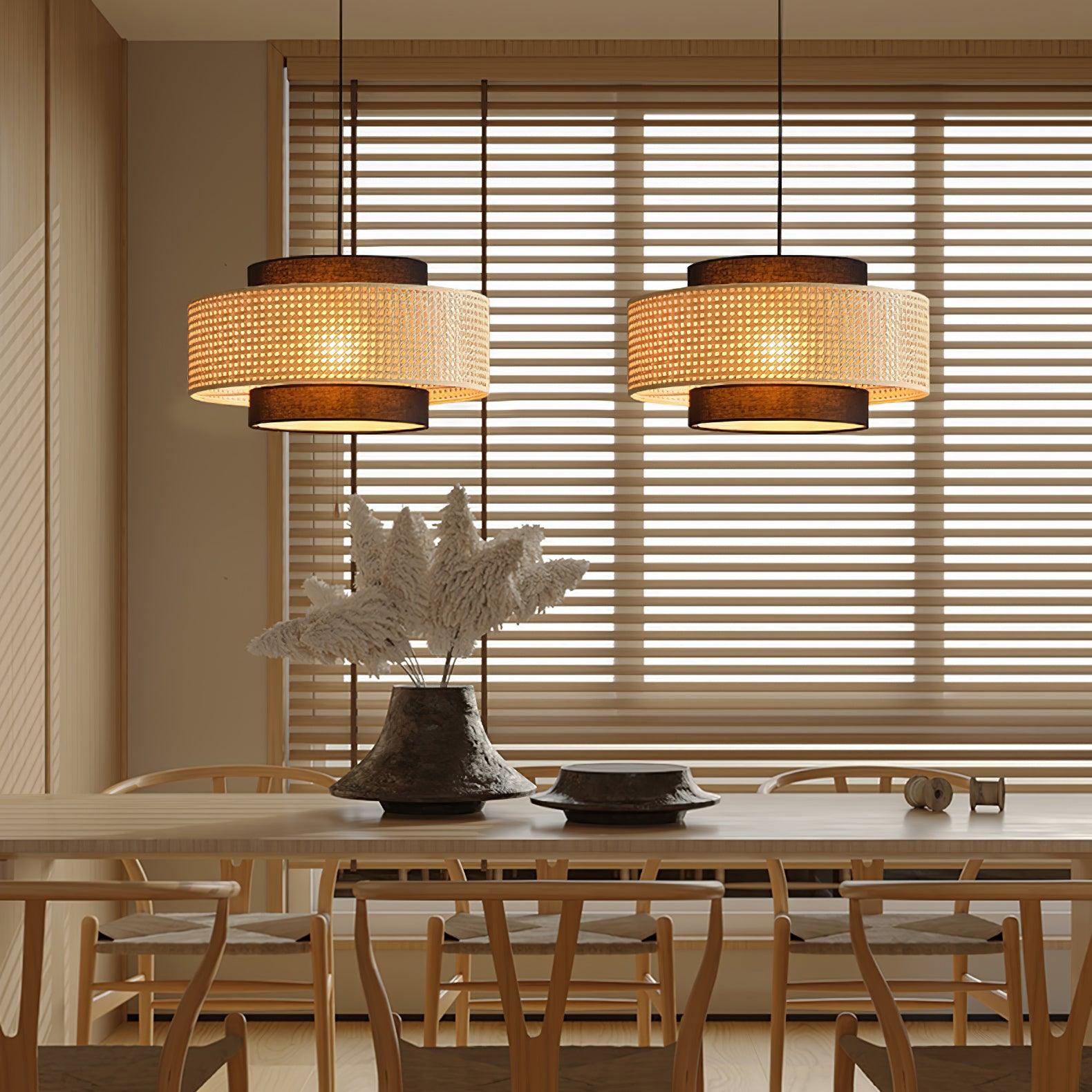 Delurso Japandi Style Pendant Light