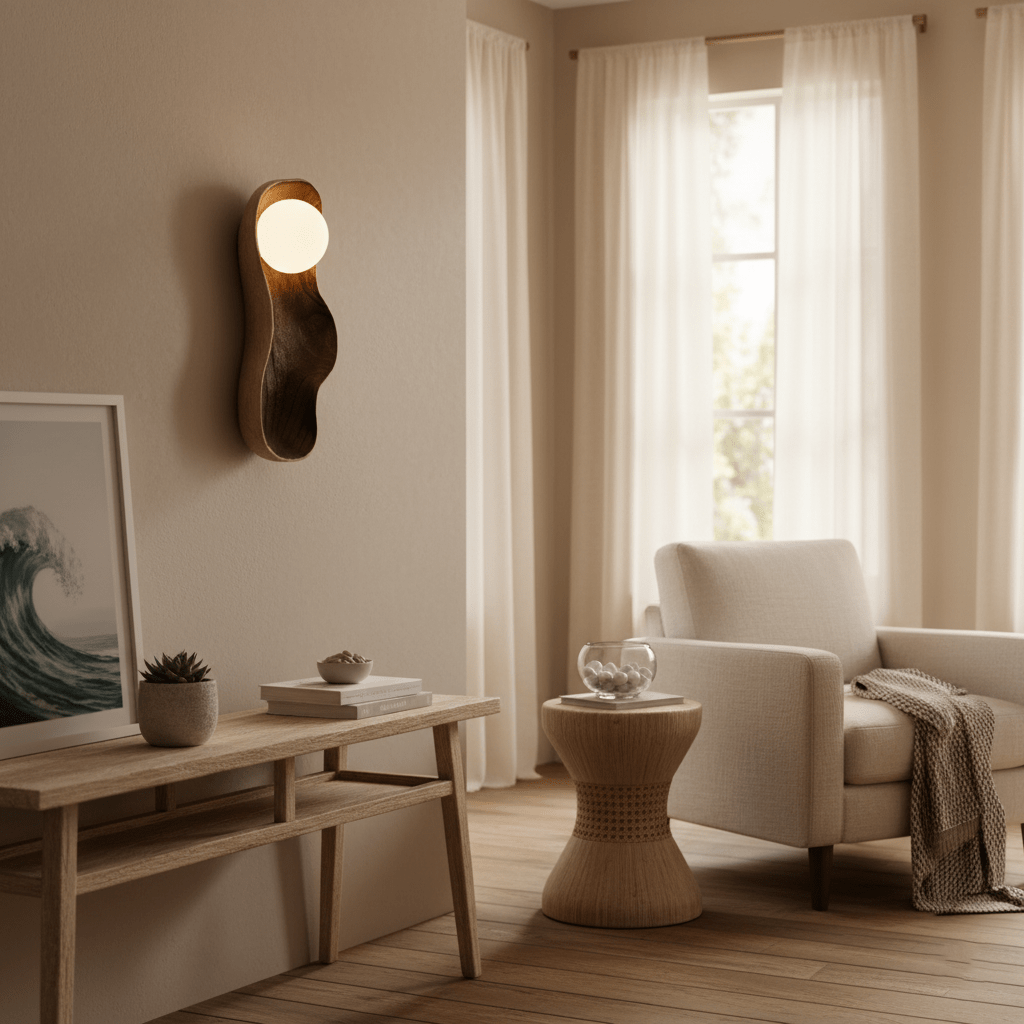 Hescio Wooden Wall Light