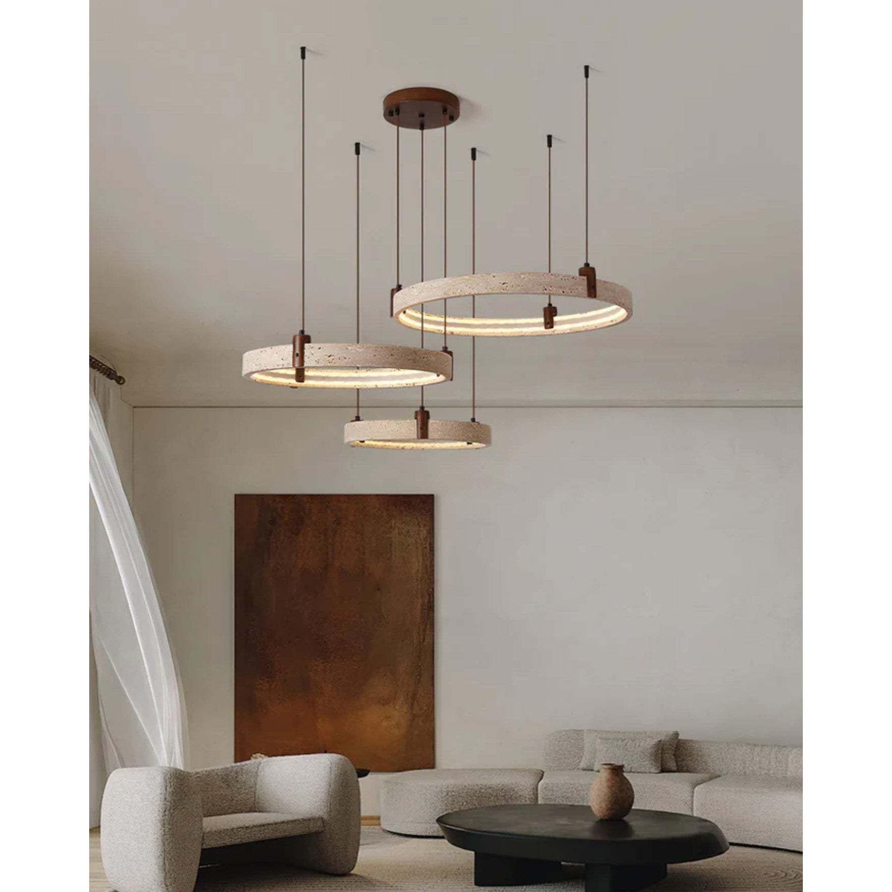 Aluson Natural Stone Pendant Light