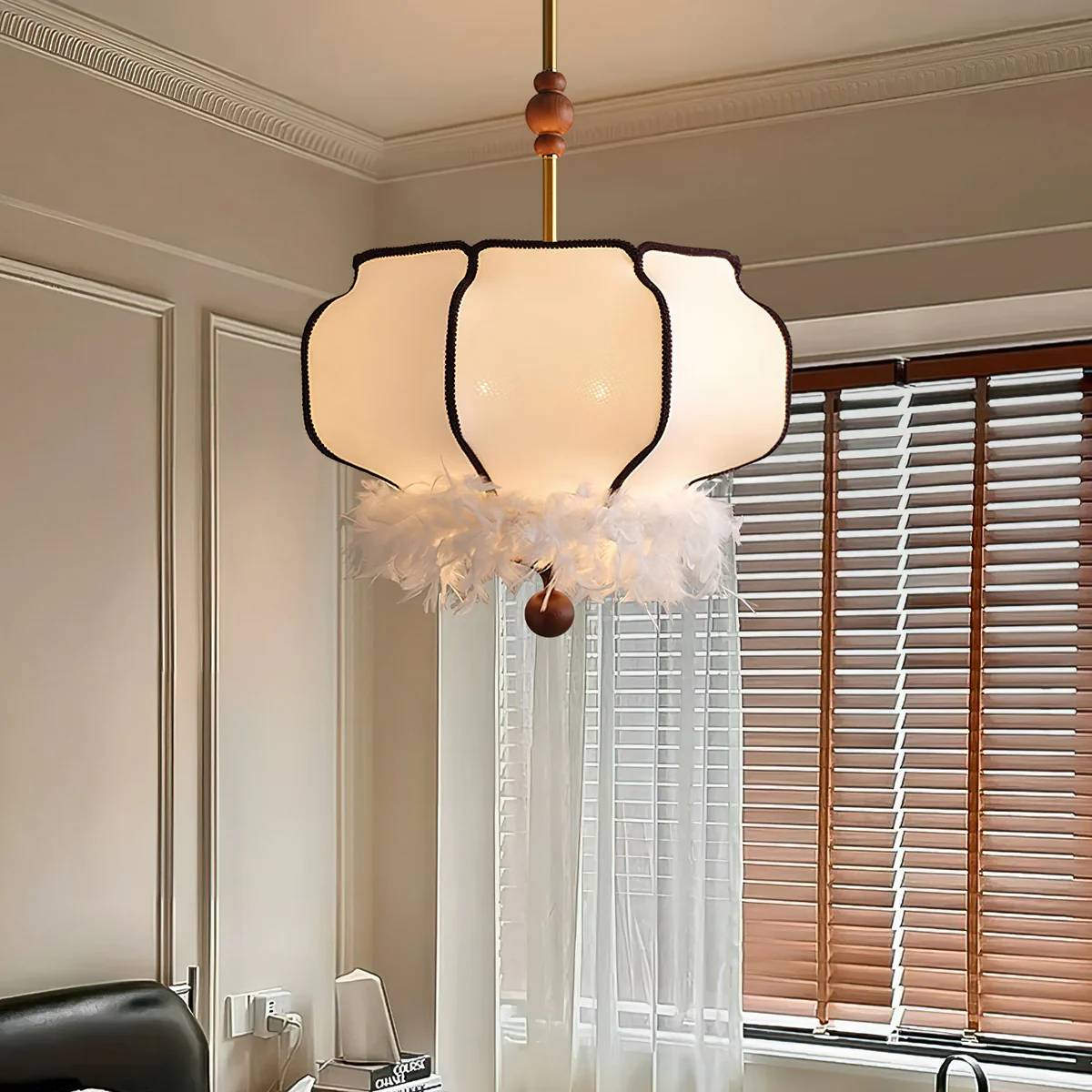 Tyvenna Feather Accent Pendant Light