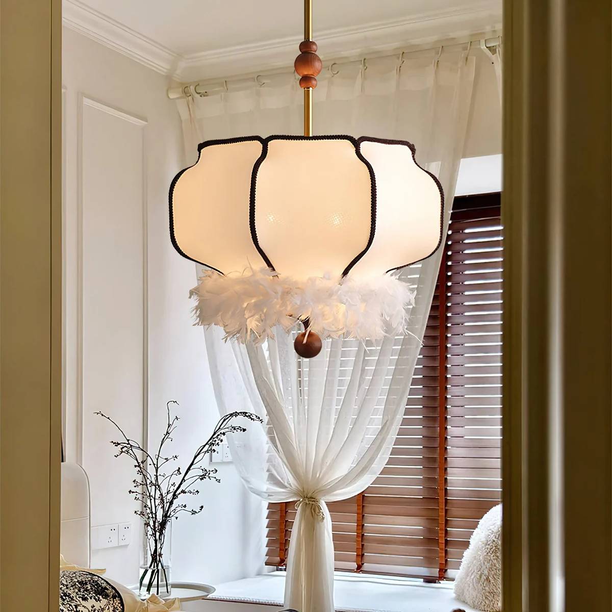 Tyvenna Feather Accent Pendant Light