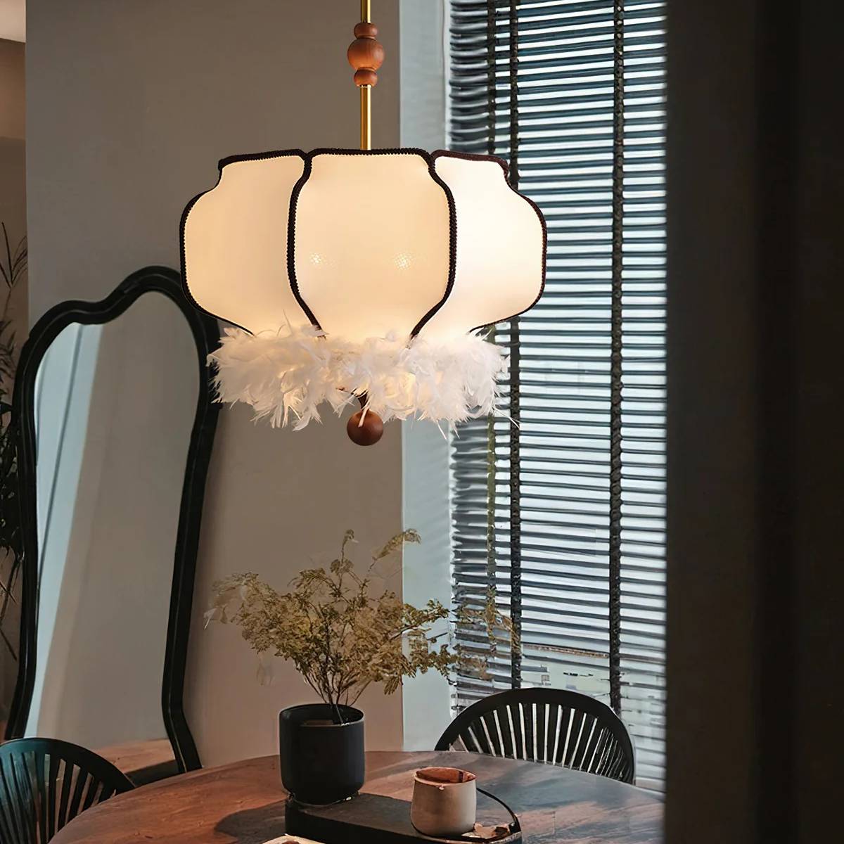 Tyvenna Feather Accent Pendant Light