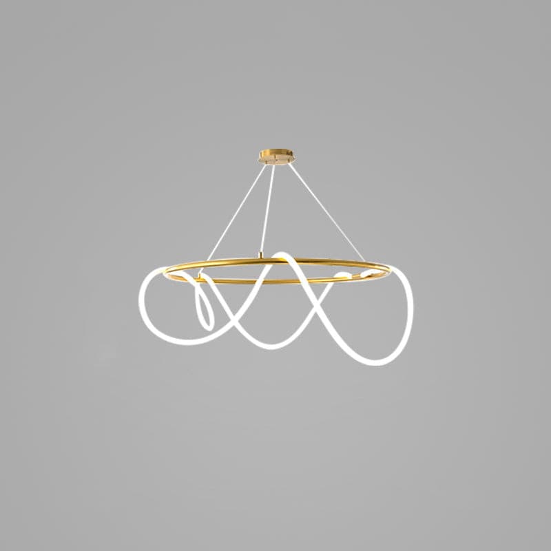 Serpentine Glow Gold Chandelier – detail 12