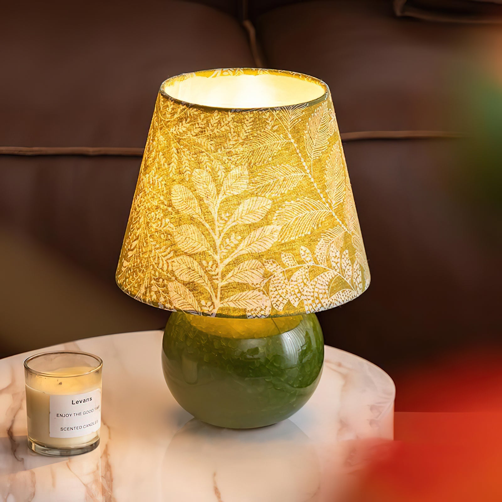Leytha Green Table Lamp