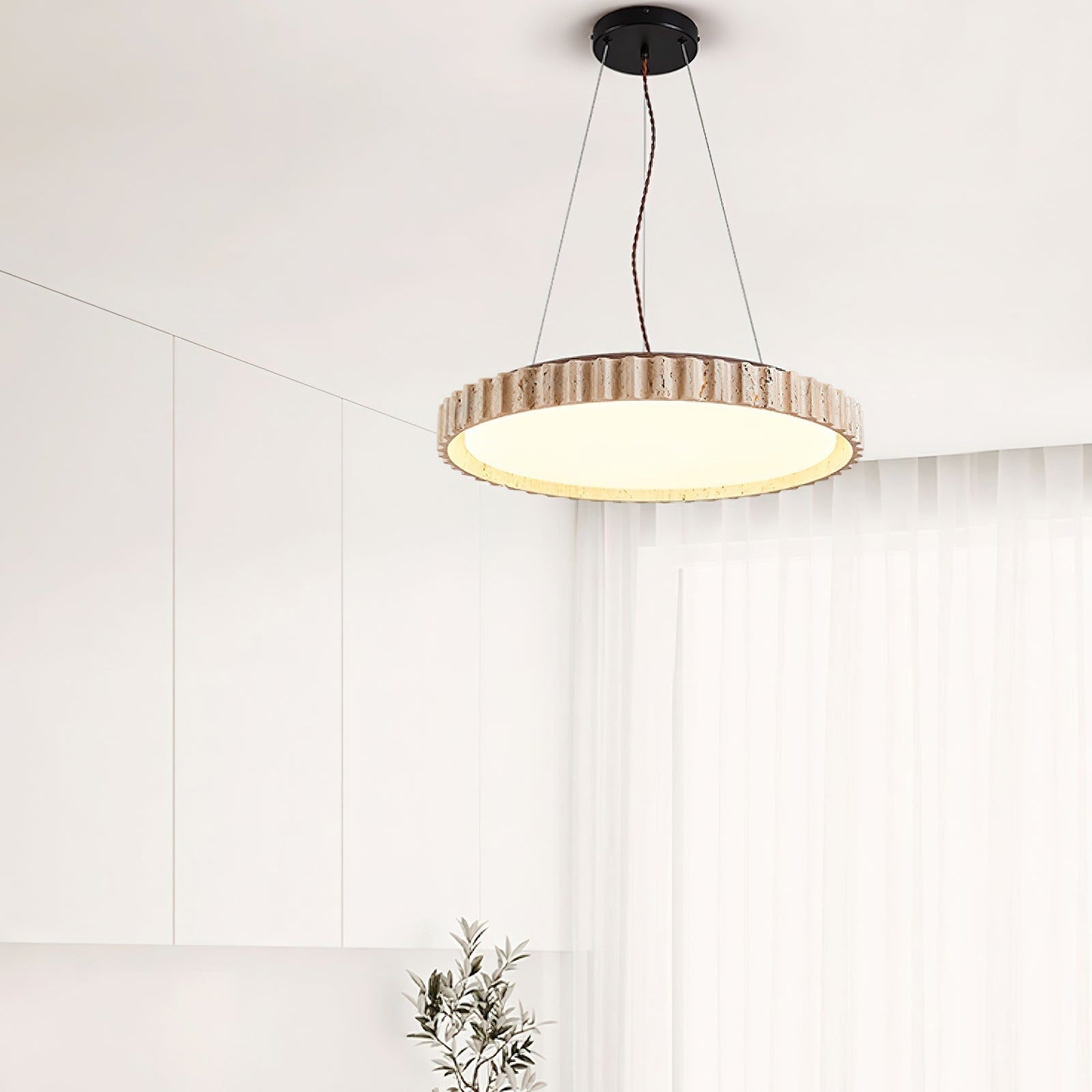Zenmesca Natural Stone Pendant Light