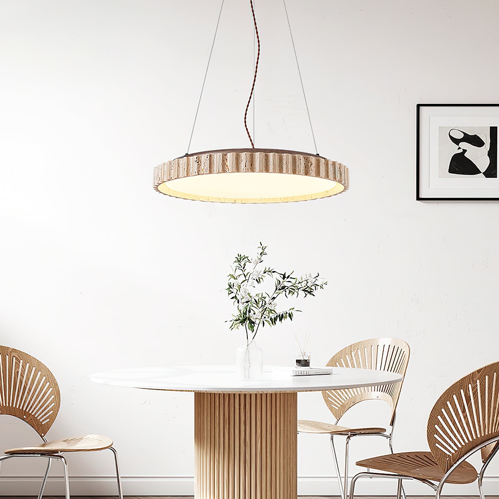 Zenmesca Natural Stone Pendant Light