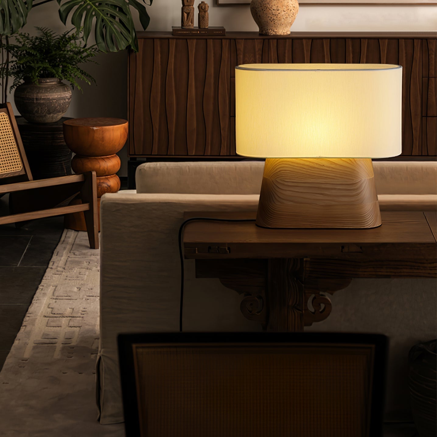 Mohaty Wooden Table Lamp
