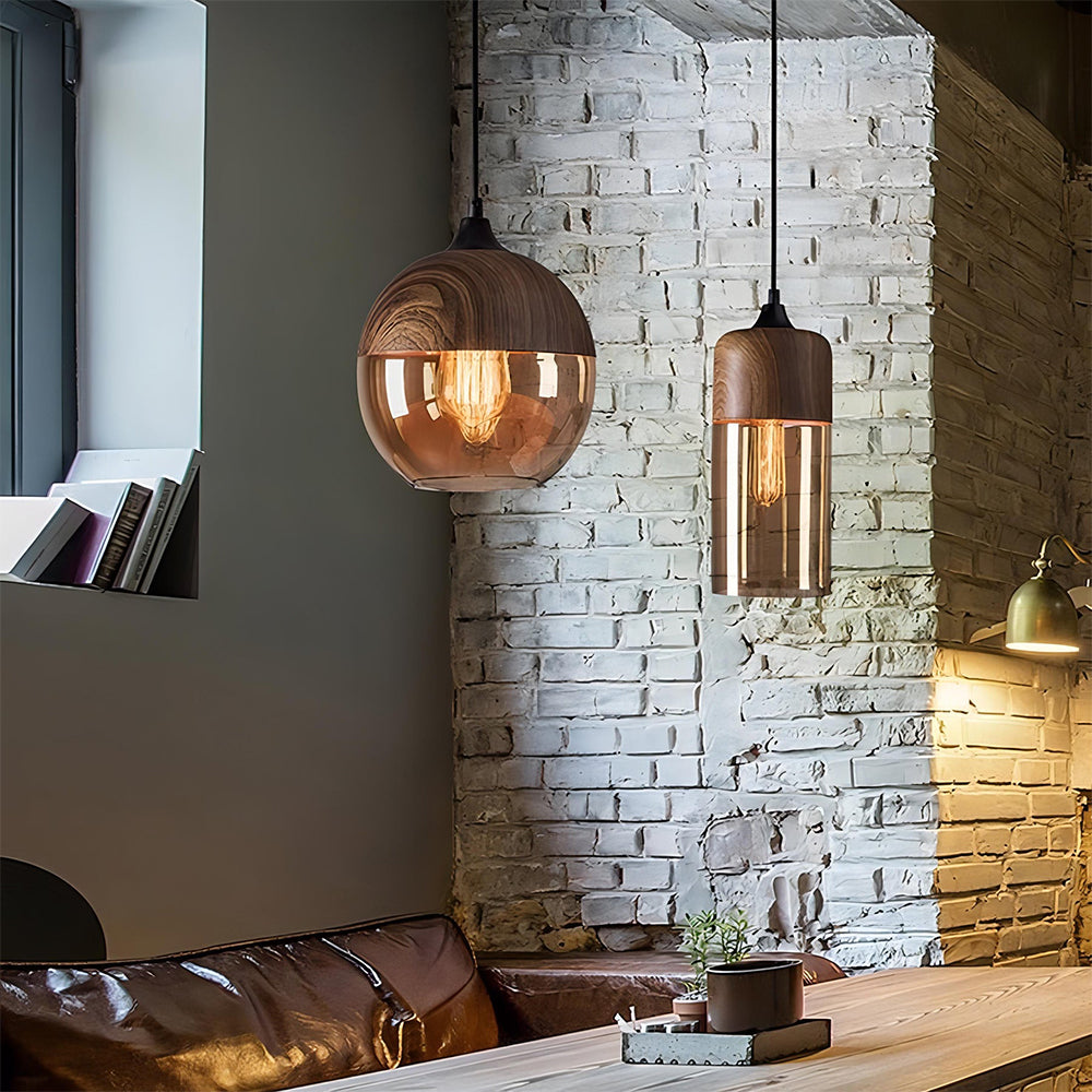 Lumetis Wooden Pendant Light