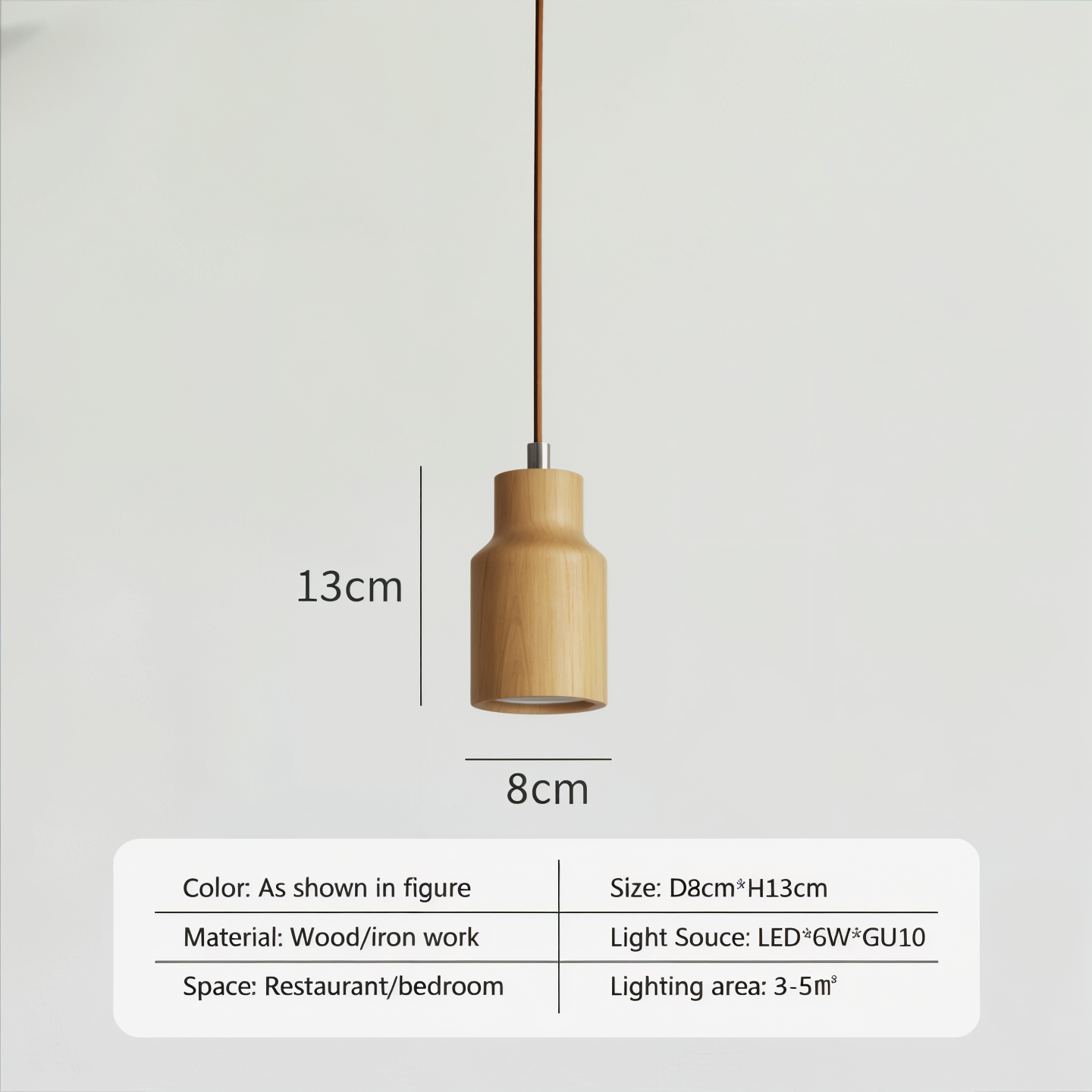 Zenvo Wooden Pendant Light
