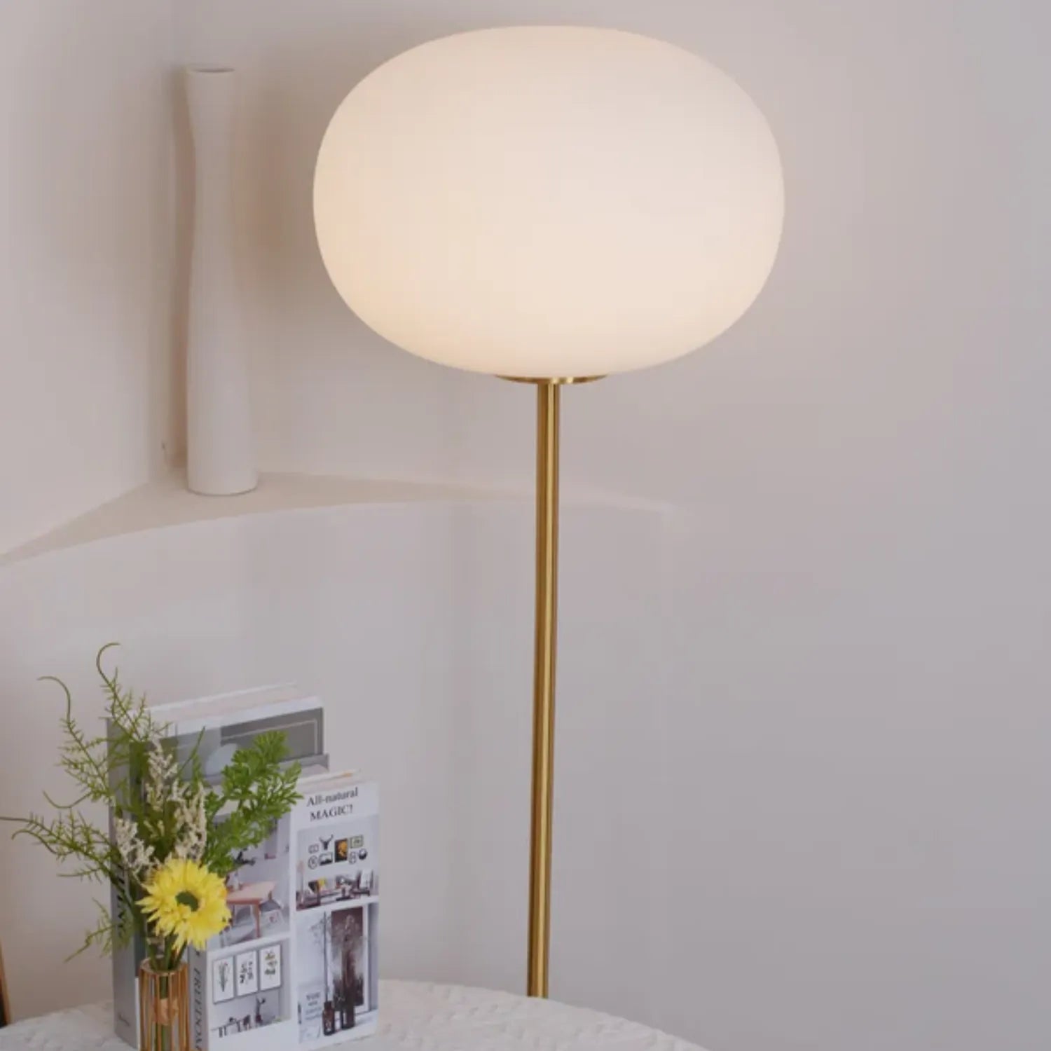 Jowesa Travertine Floor Lamp