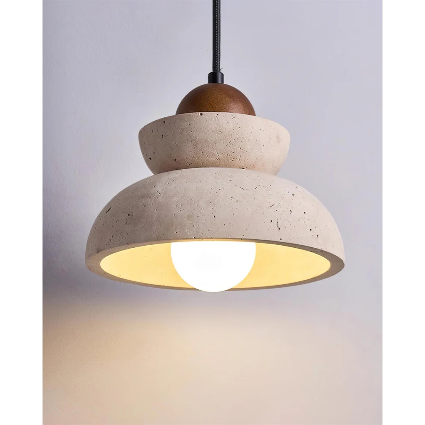 Rasvello Travertine Pendant Light