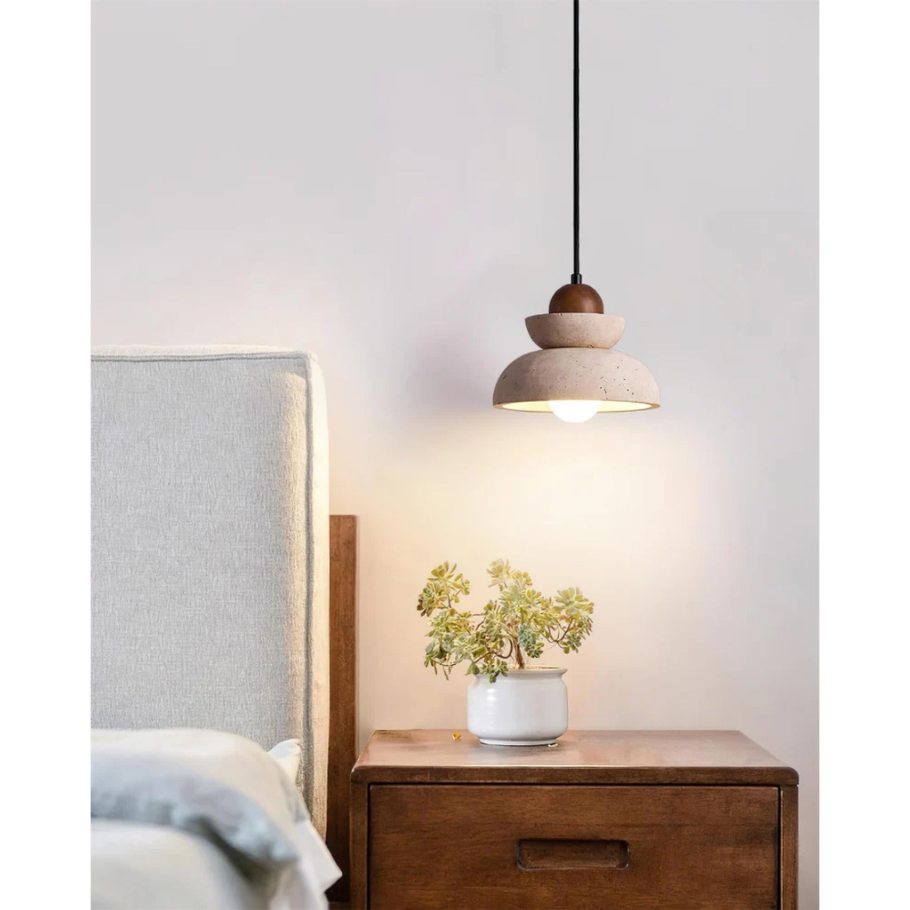 Rasvello Travertine Pendant Light