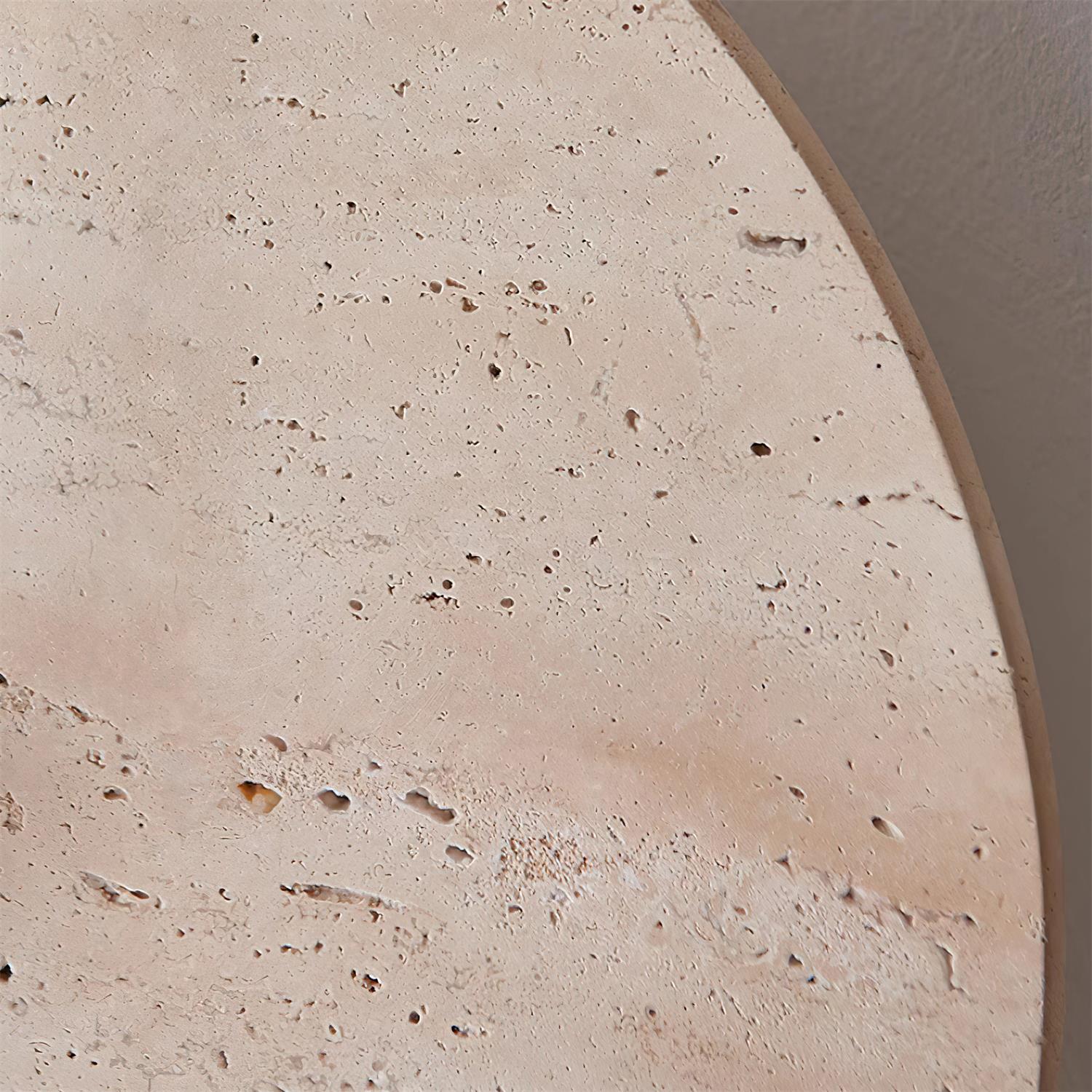 Marrivo Travertine Wall Clock