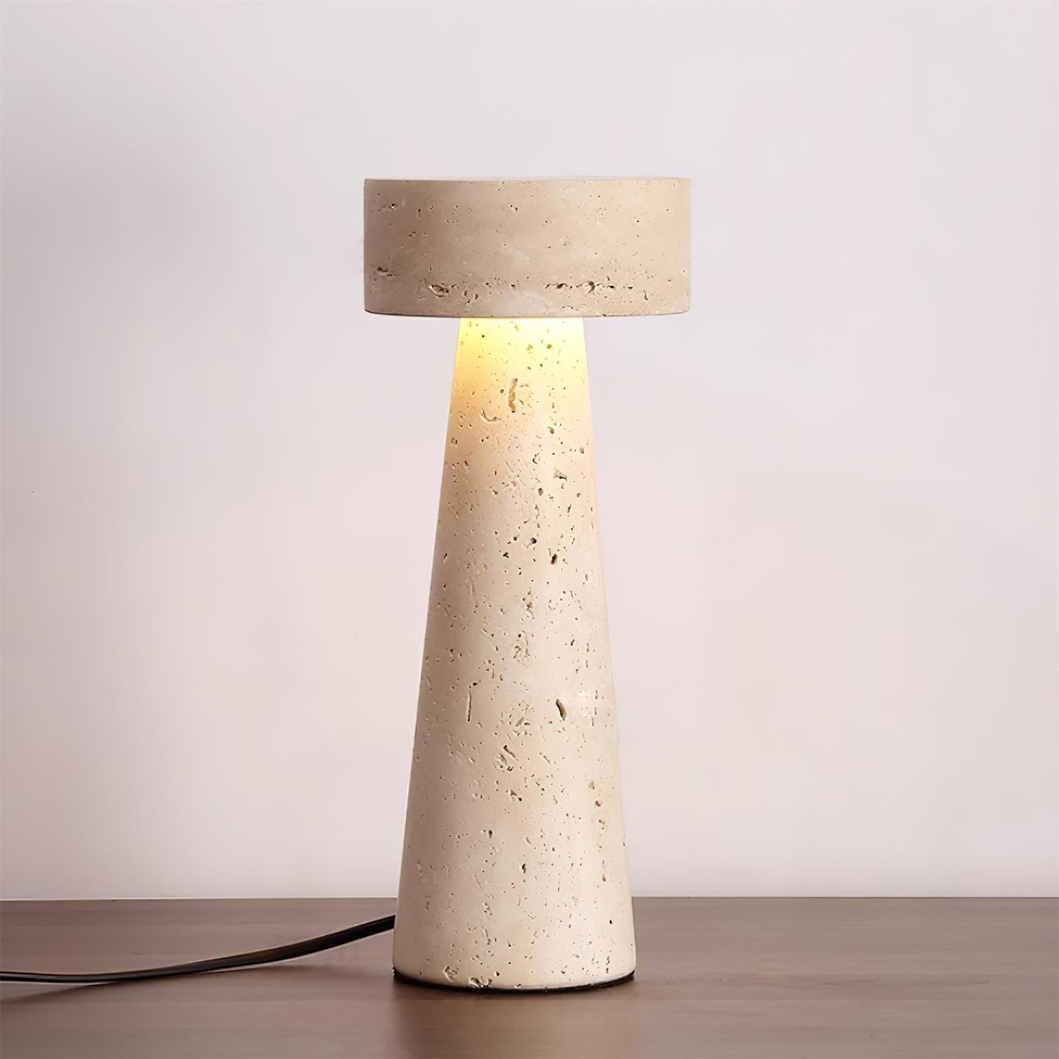 Flyzon Travertine Table Lamp