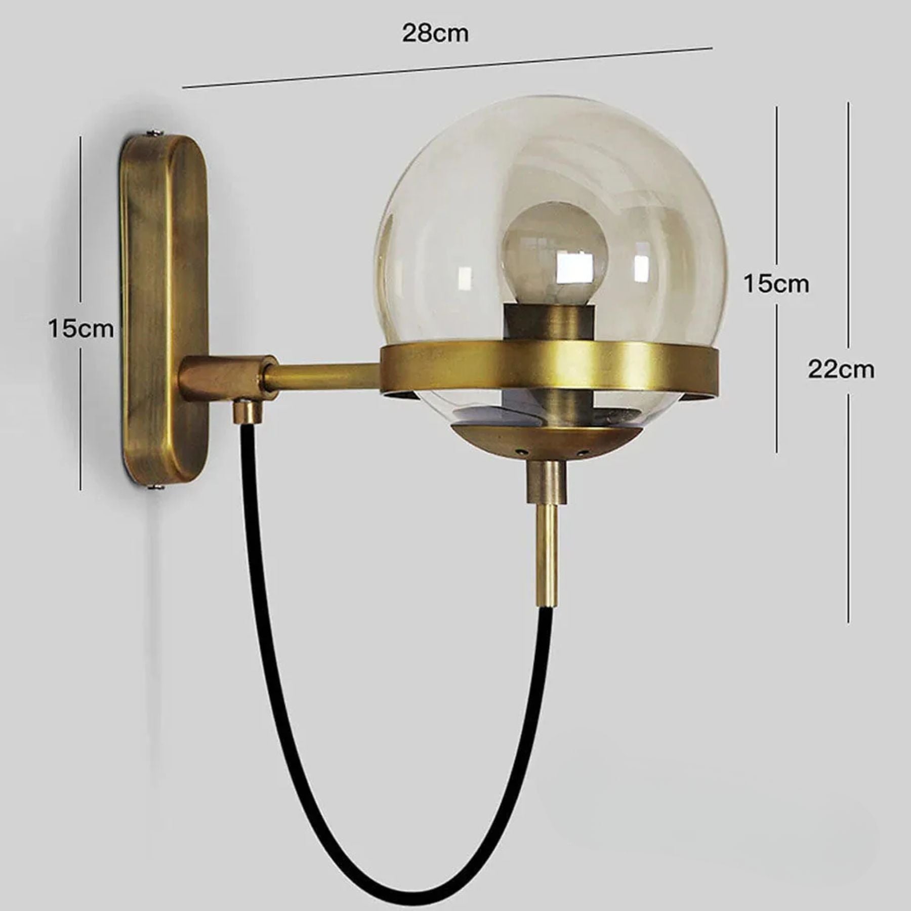 Zelva Retro Spherical Wall Light