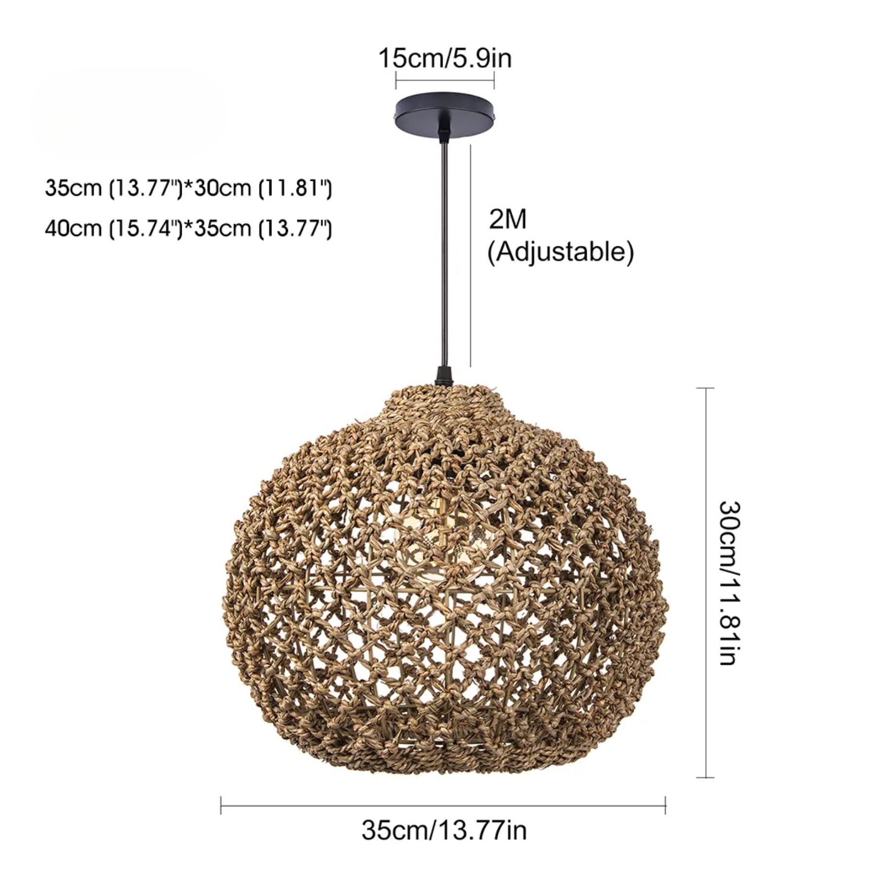 Benzo Woven Boho Pendant Light
