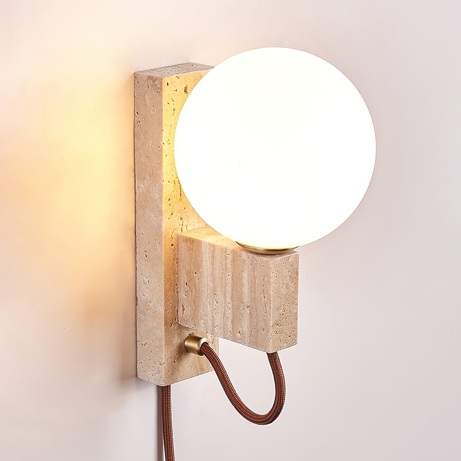 Telisno Travertine Wall Light