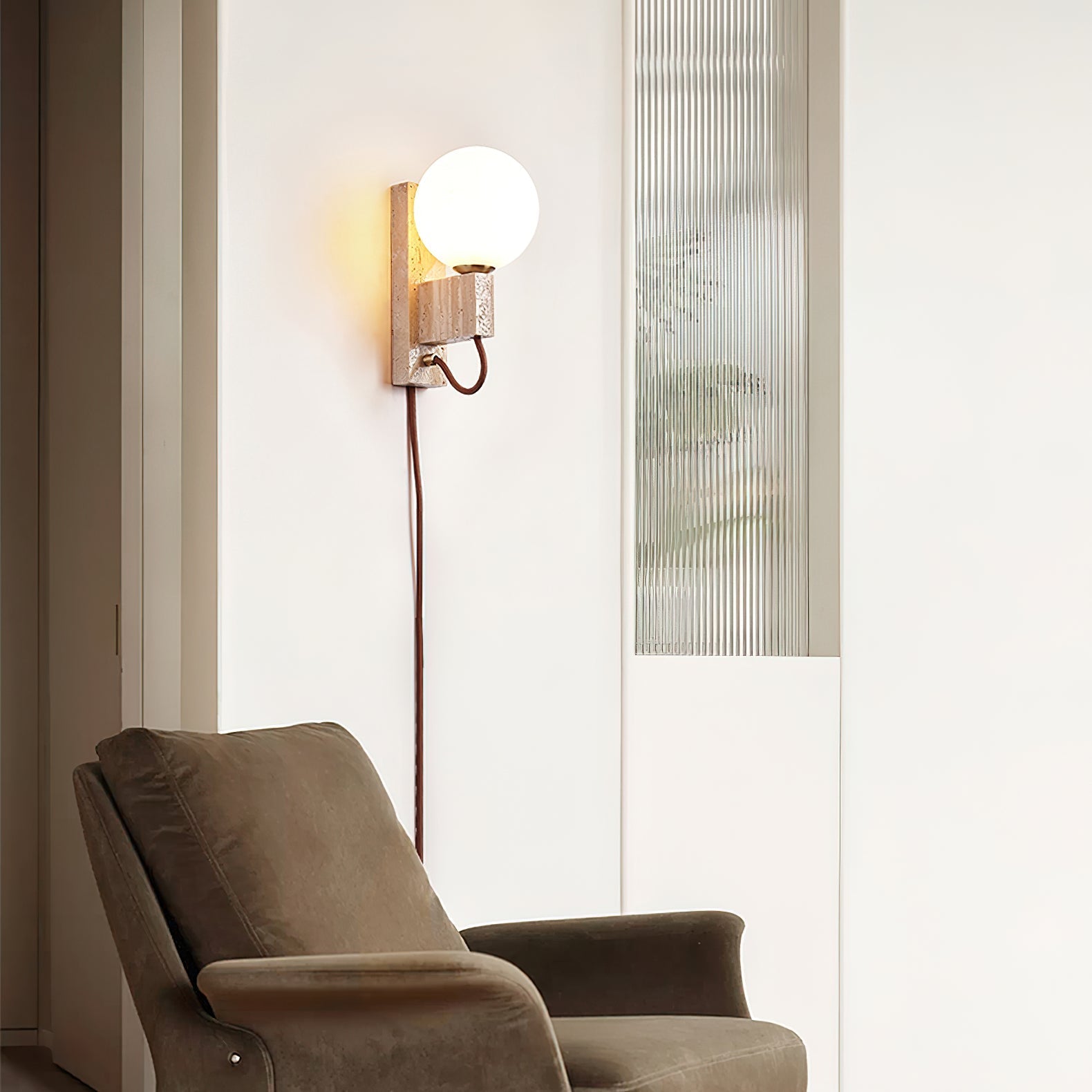 Telisno Travertine Wall Light
