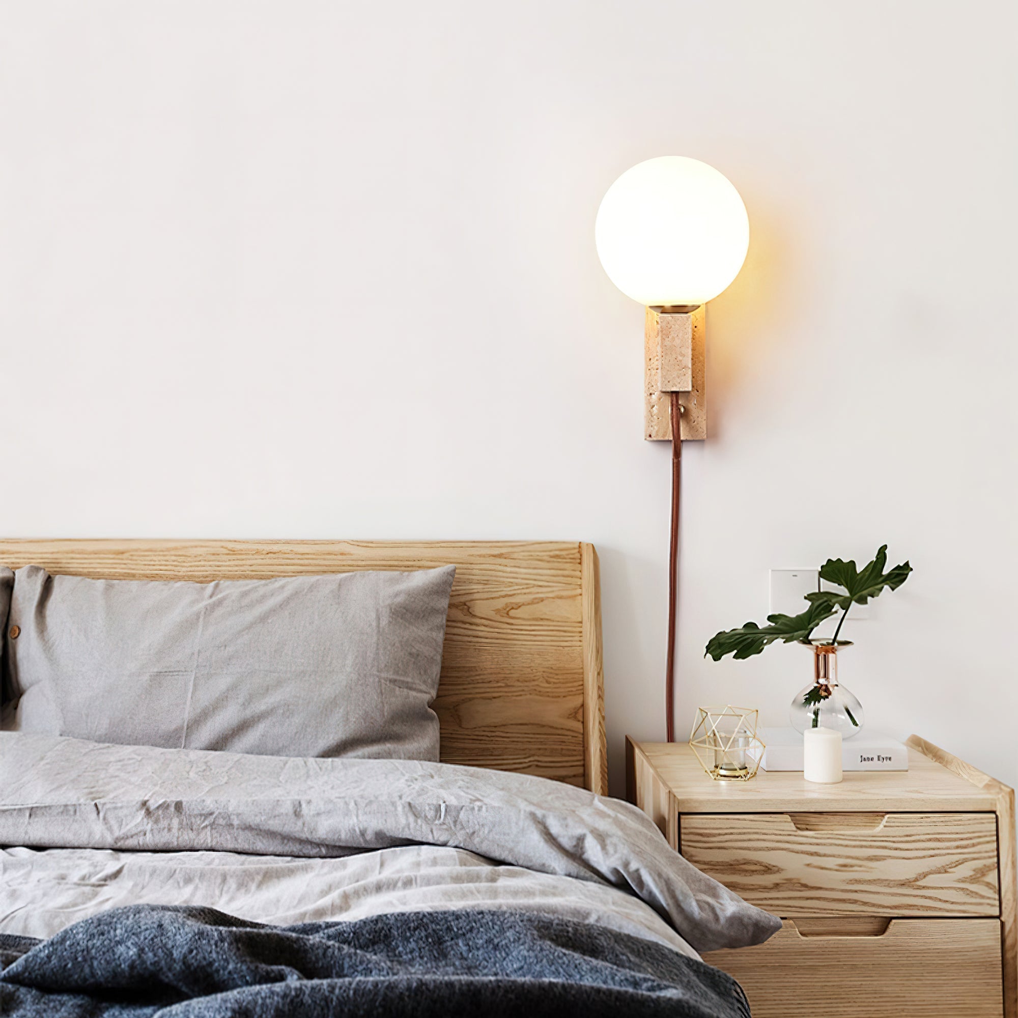 Telisno Travertine Wall Light