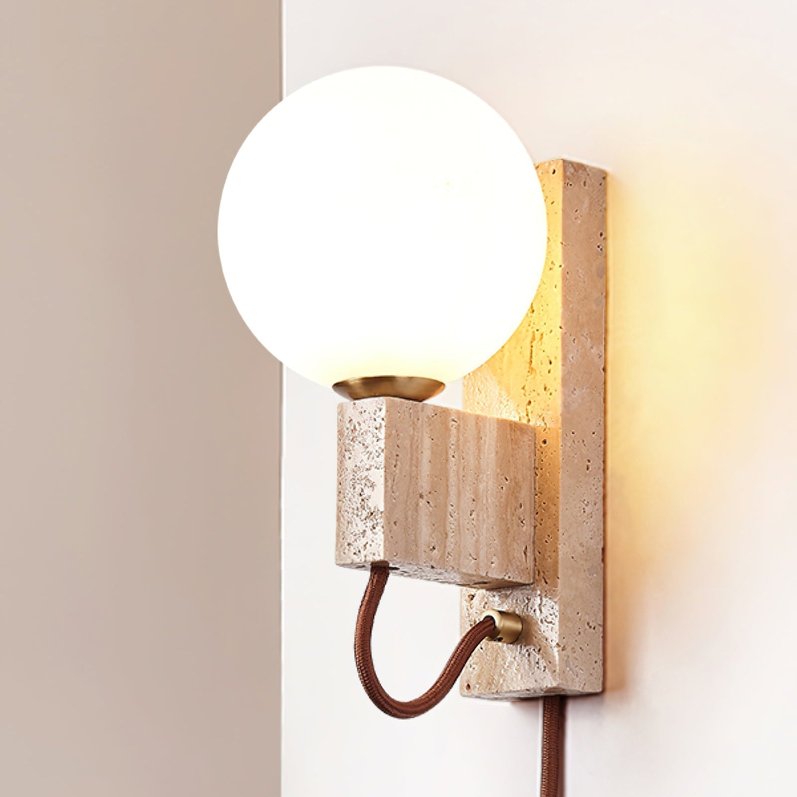 Telisno Travertine Wall Light