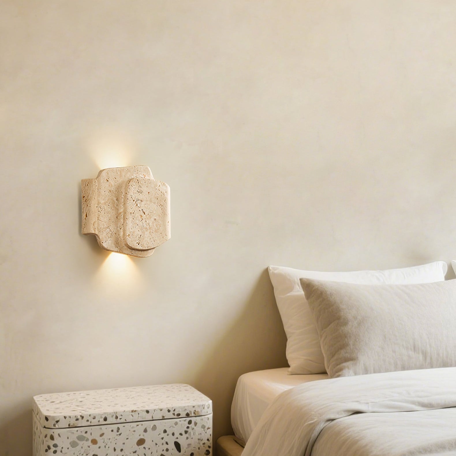 Bova Overlap Natural Stone Wall Light