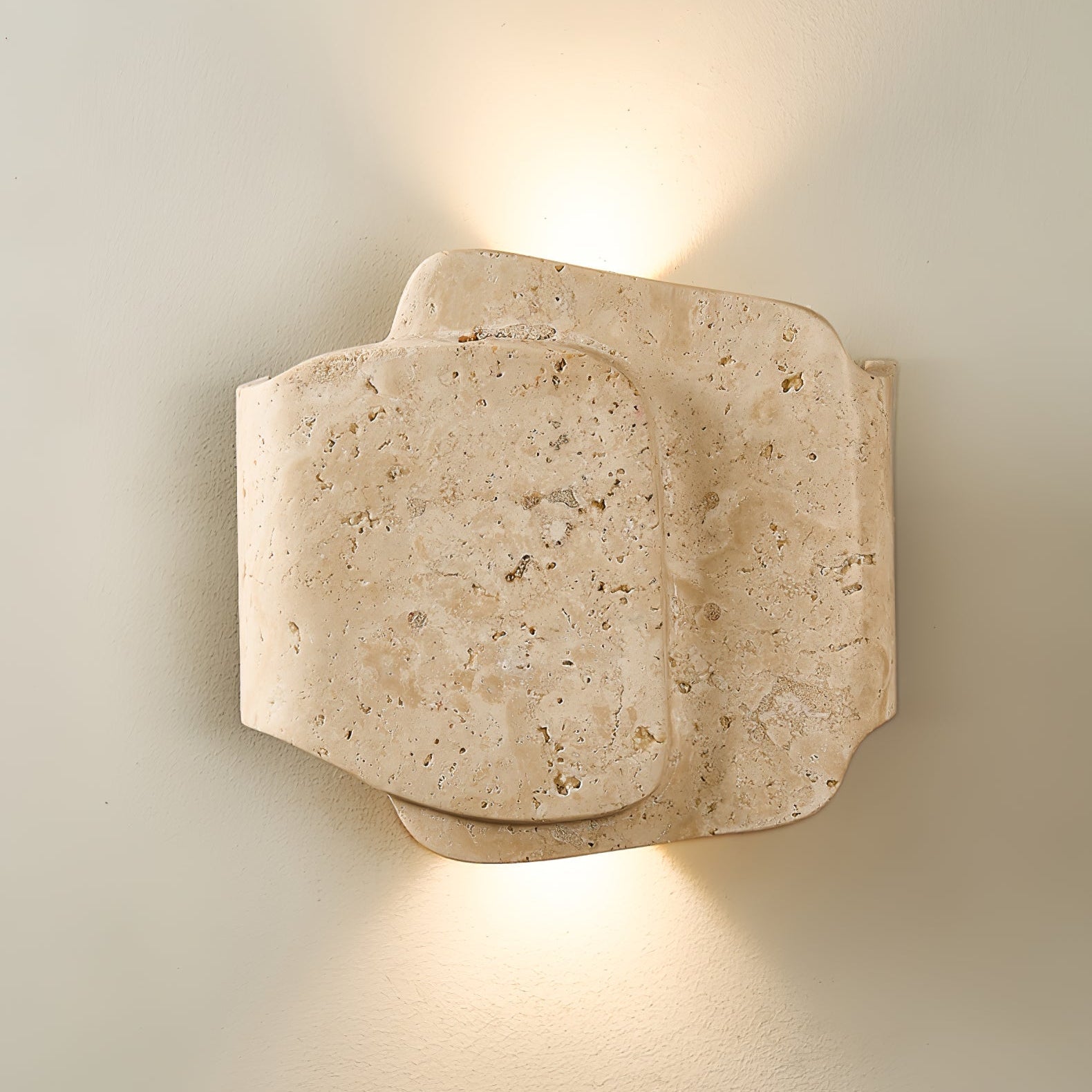 Bova Overlap Natural Stone Wall Light