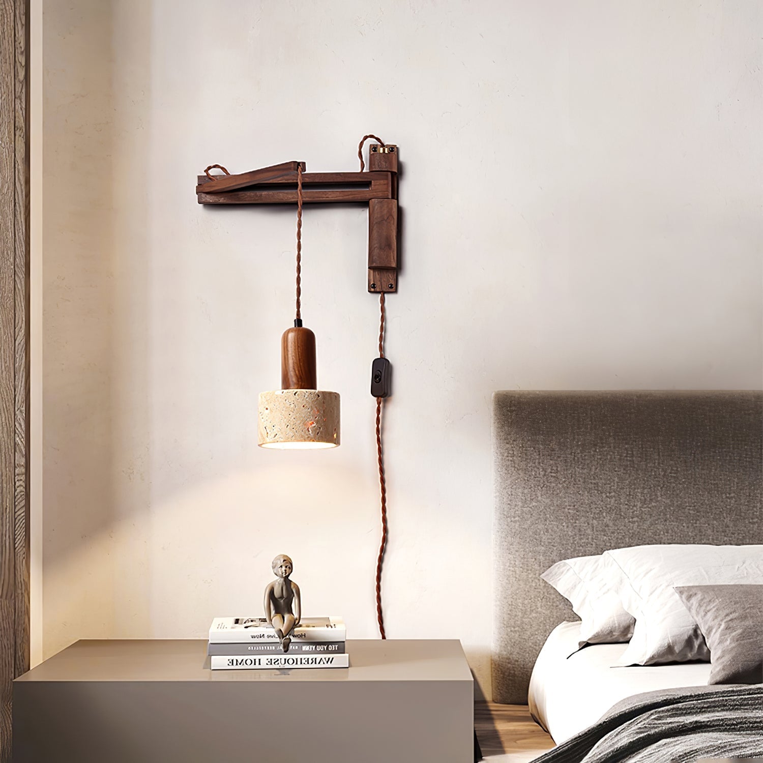 Melinoge Travertine Wall Light