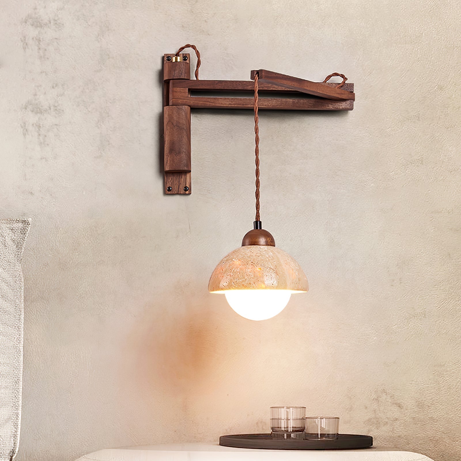 Melinoge Travertine Wall Light