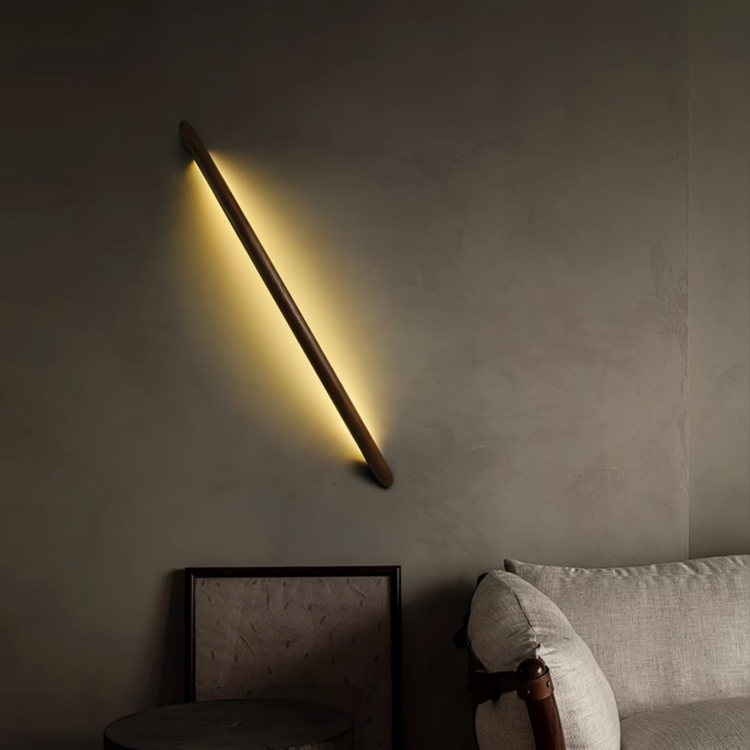 Lonema Curved Wooden Wall Light