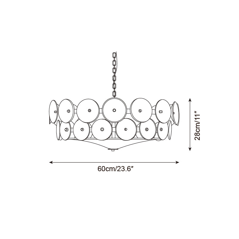Sowenro Round Chandelier