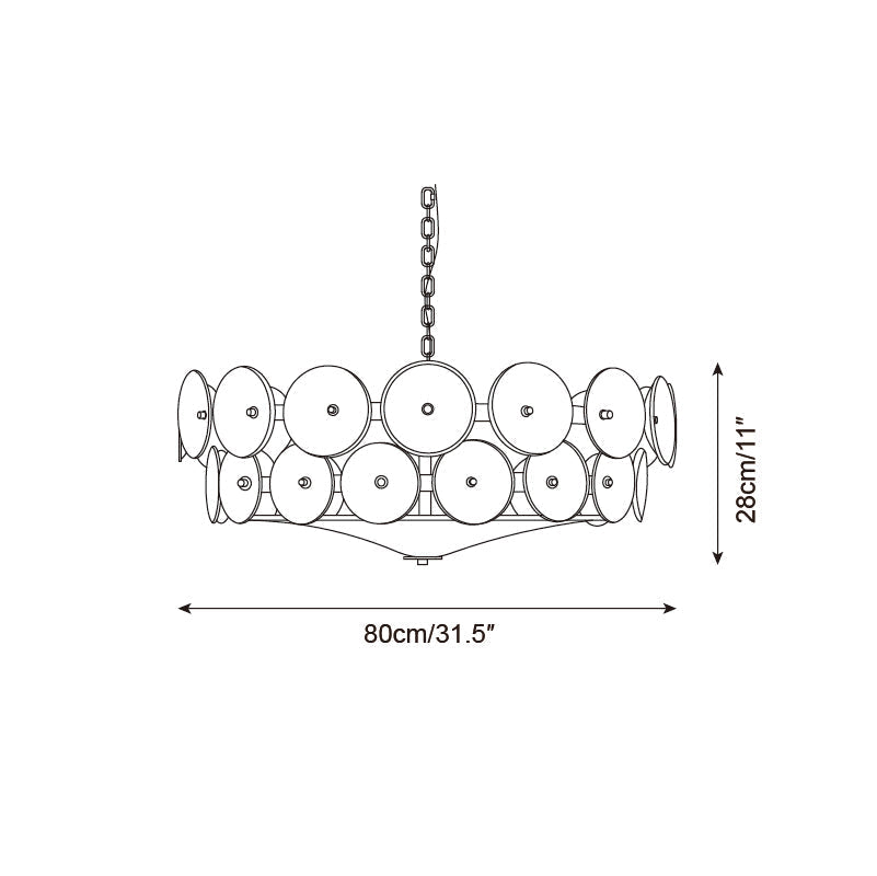 Sowenro Round Chandelier