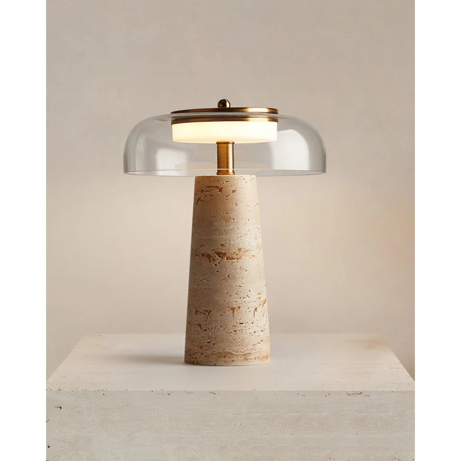 Demsa Travertine Table Lamp
