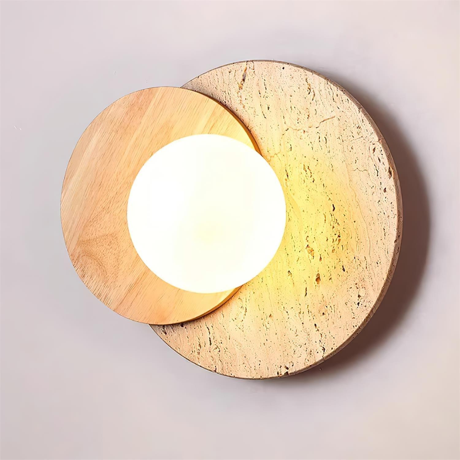 Jemo Travertine Wall Light with Plug