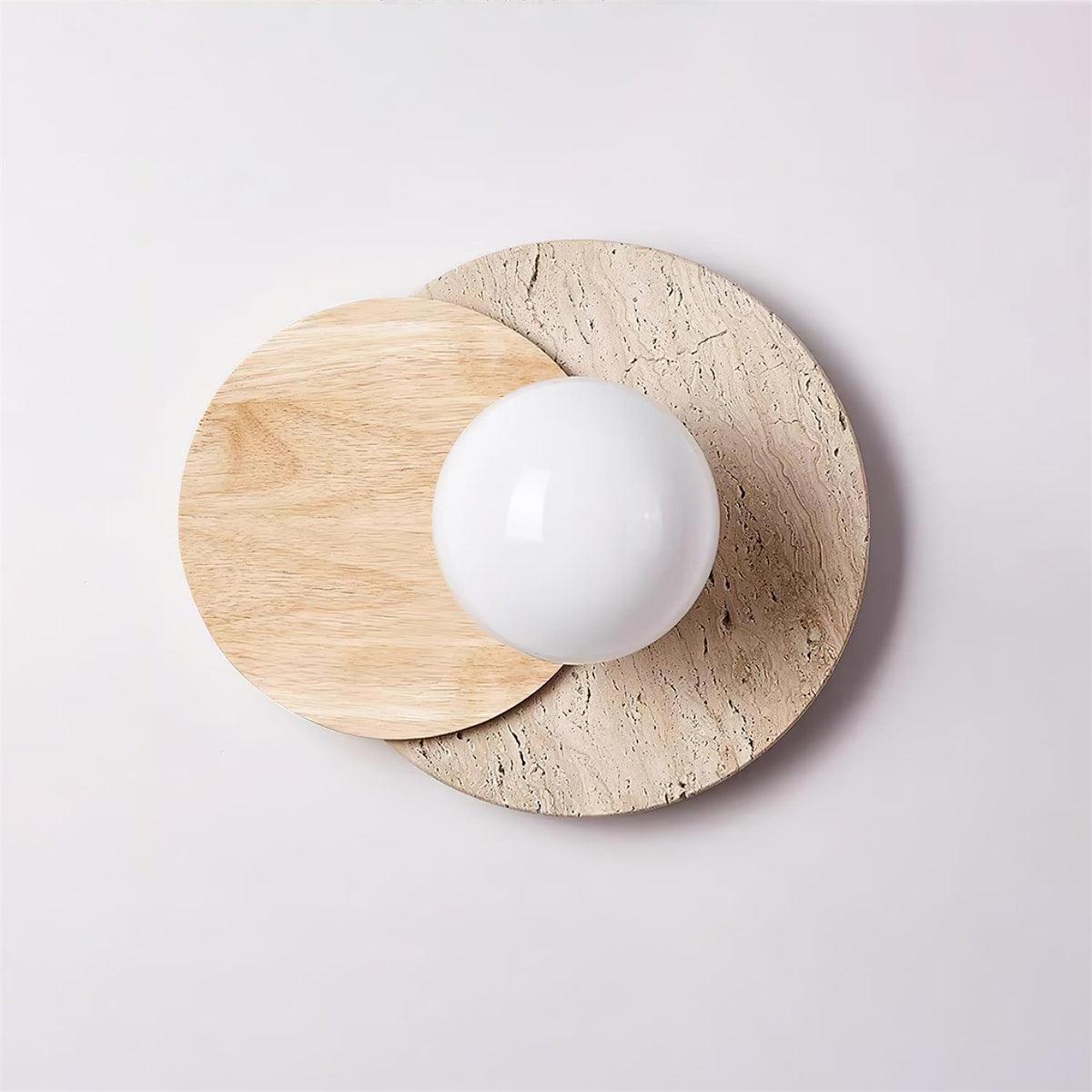 Jemo Travertine Wall Light with Plug