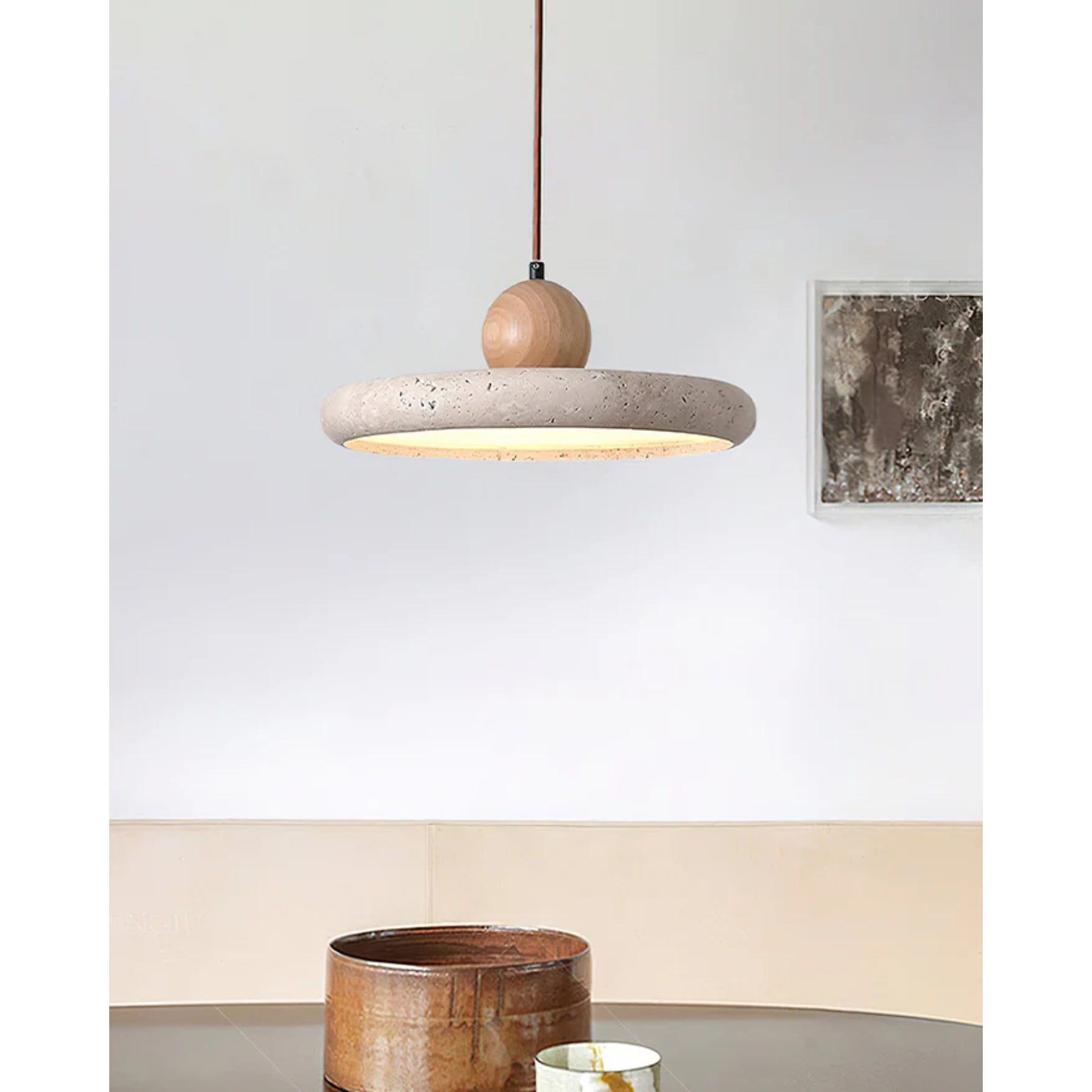 Quarvess Travertine Pendant Light