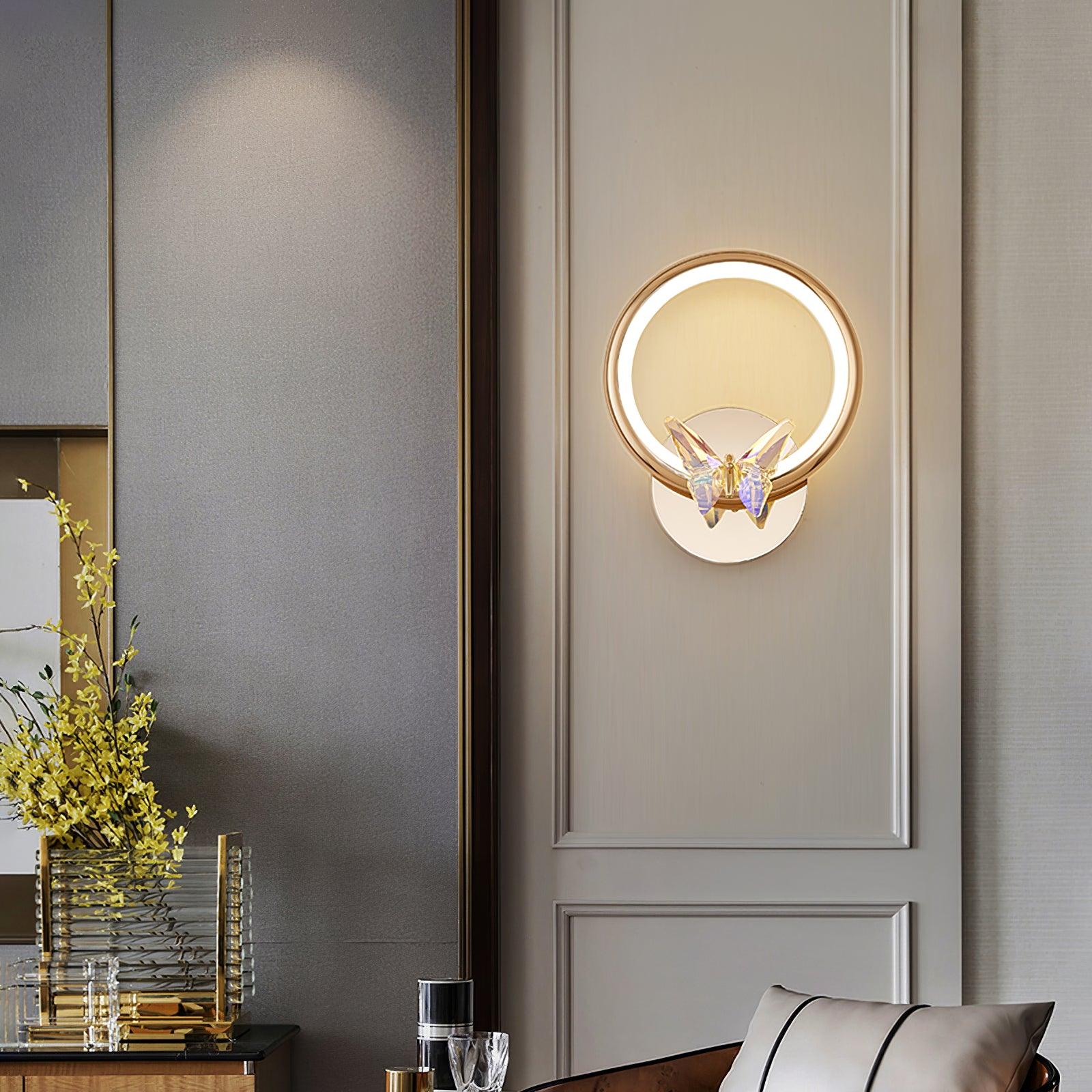 Ring Butterfly Wall Light