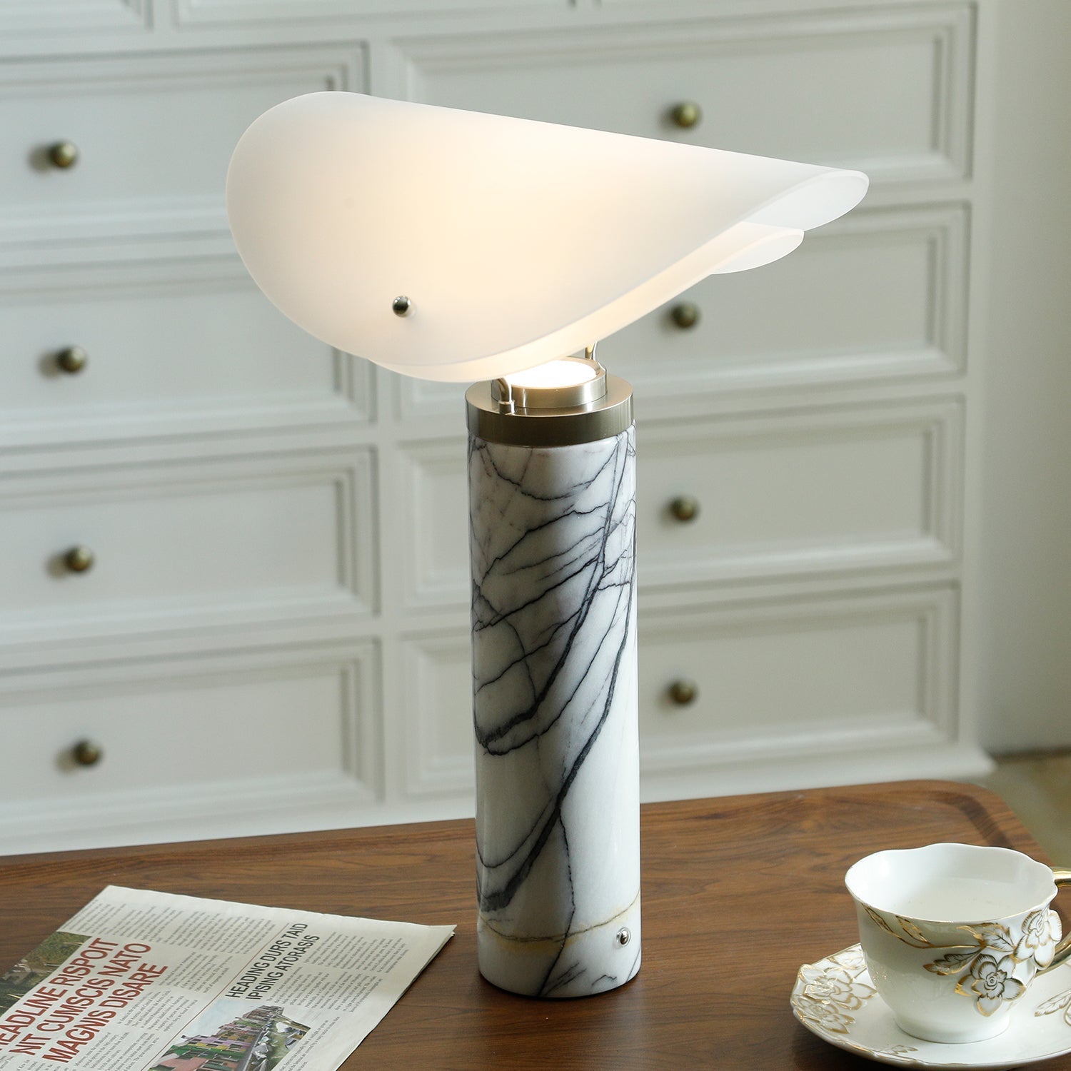 Giseo Travertine Table Lamp