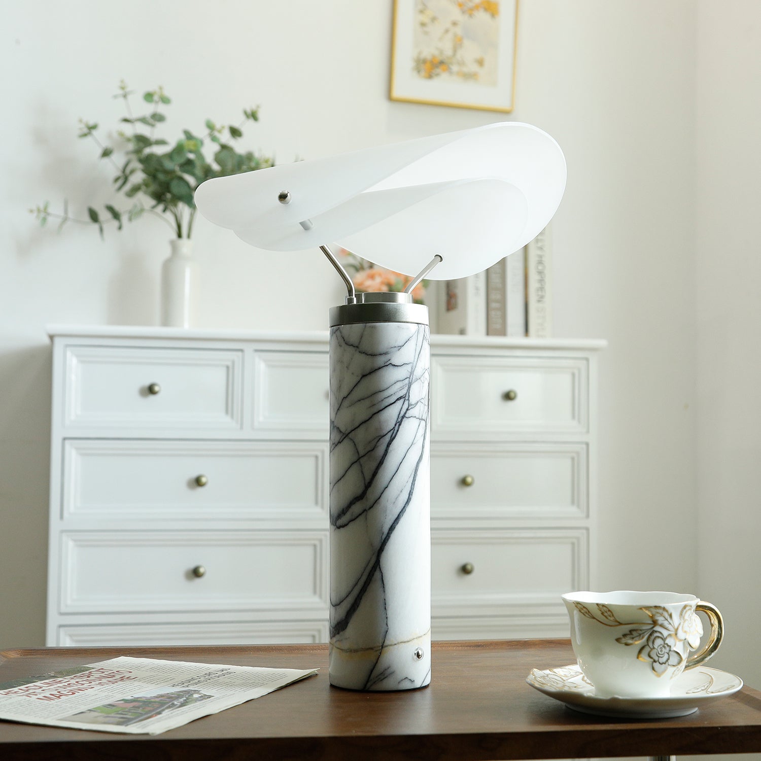 Giseo Travertine Table Lamp