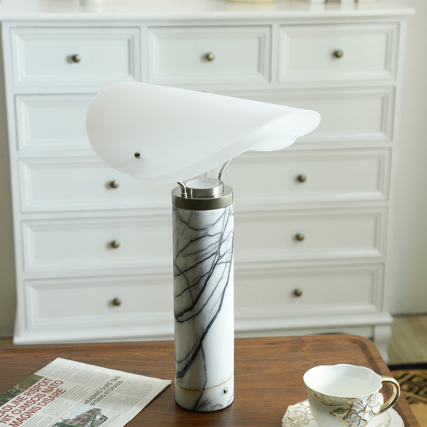 Giseo Travertine Table Lamp