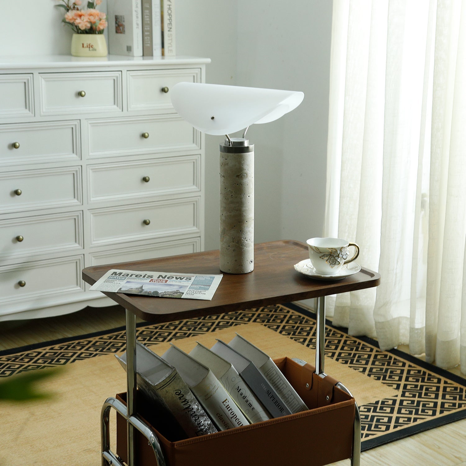 Giseo Travertine Table Lamp