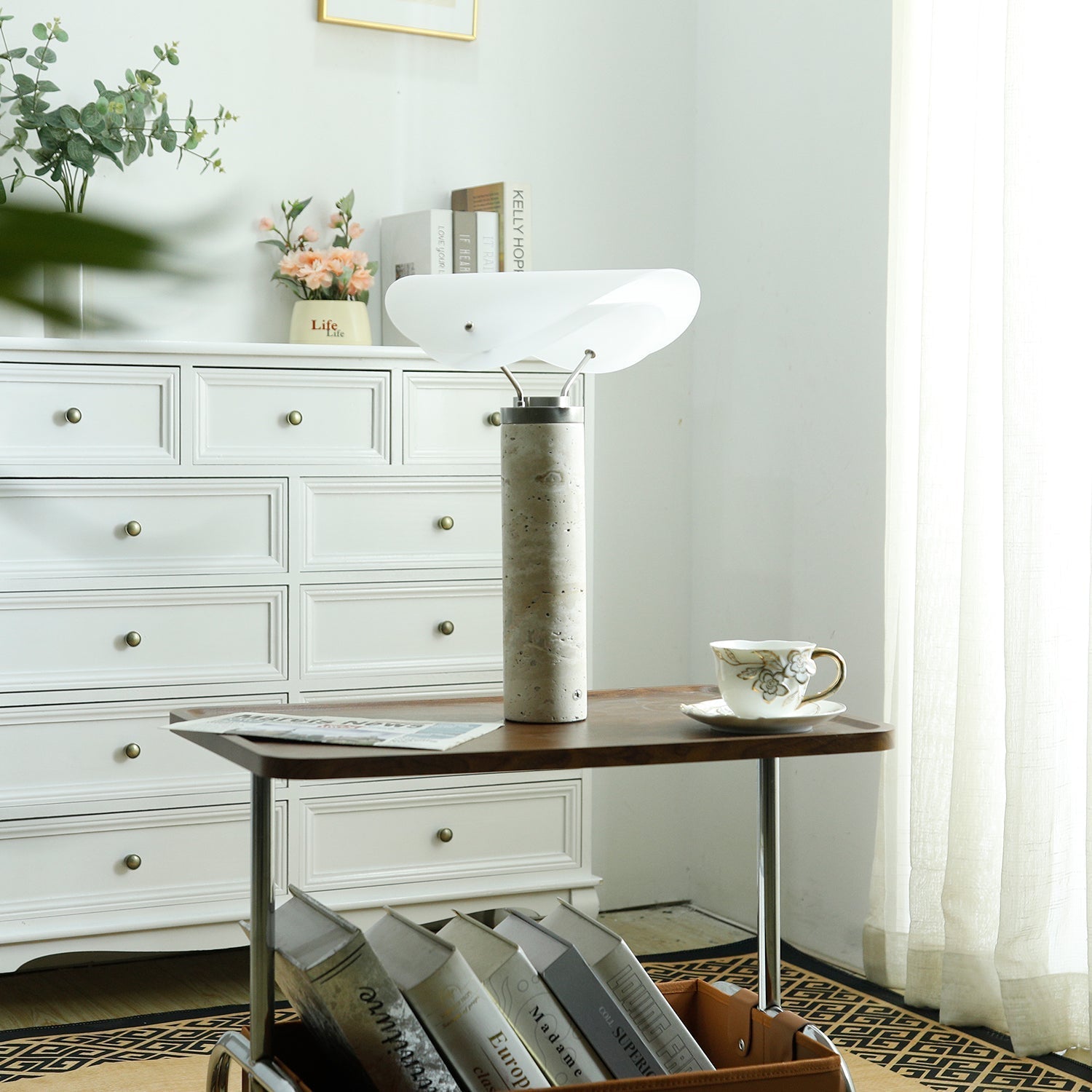Giseo Travertine Table Lamp