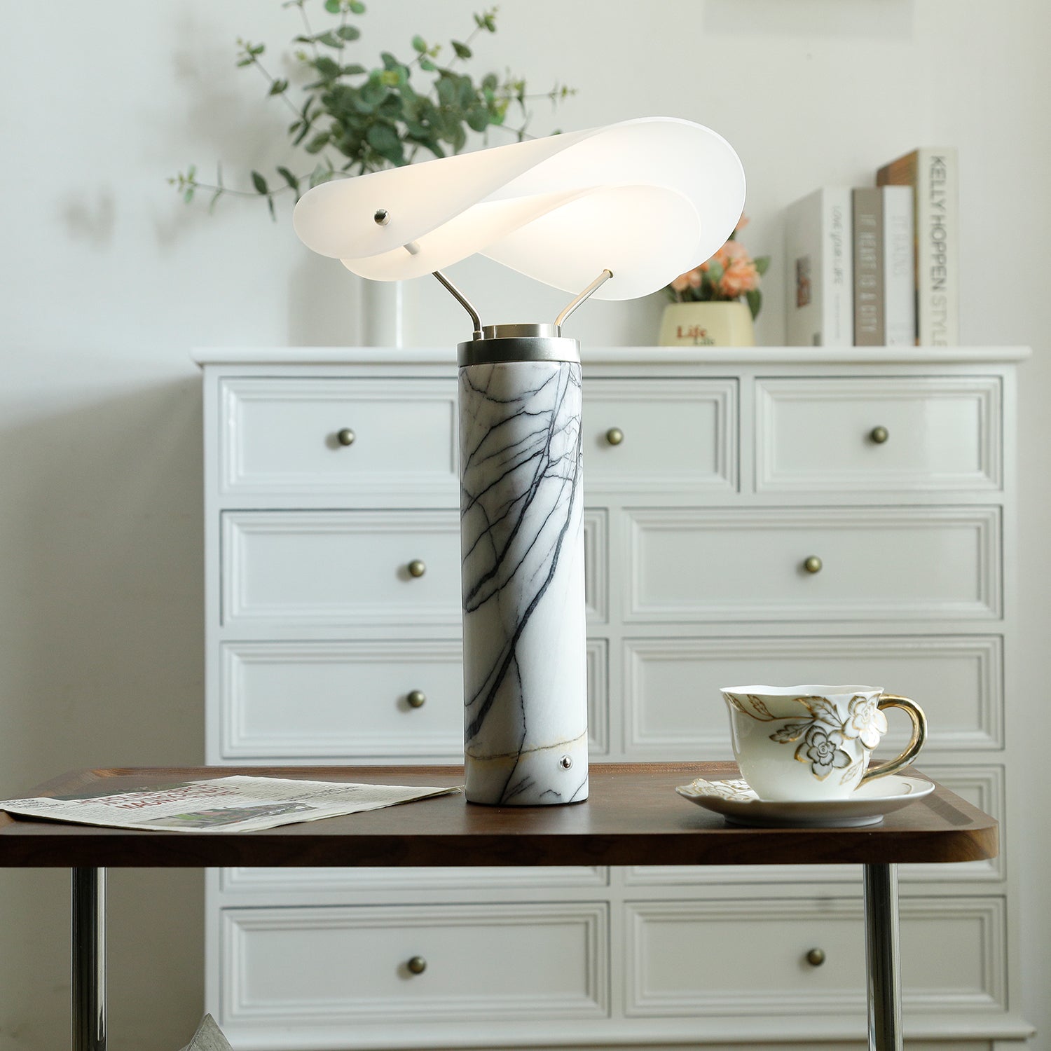 Giseo Travertine Table Lamp
