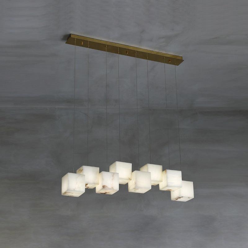 Box Line Alabaster Pendant Light