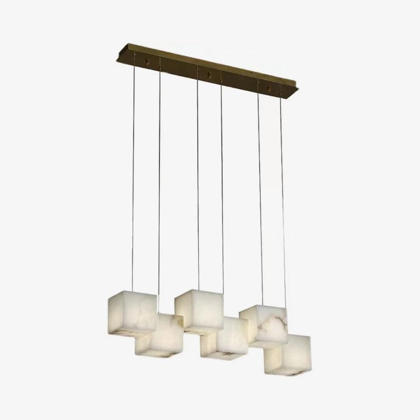 Box Line Alabaster Pendant Light