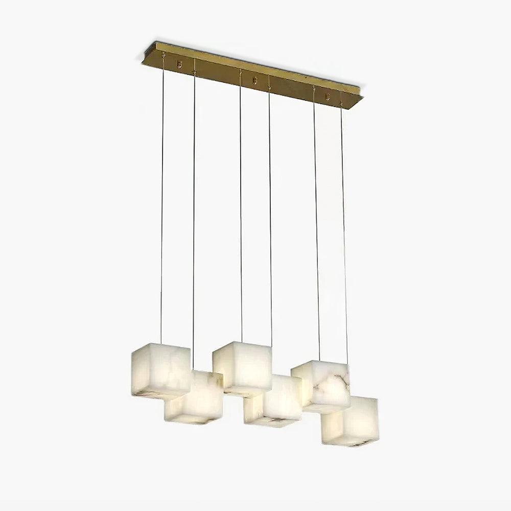 Box Line Alabaster Pendant Light