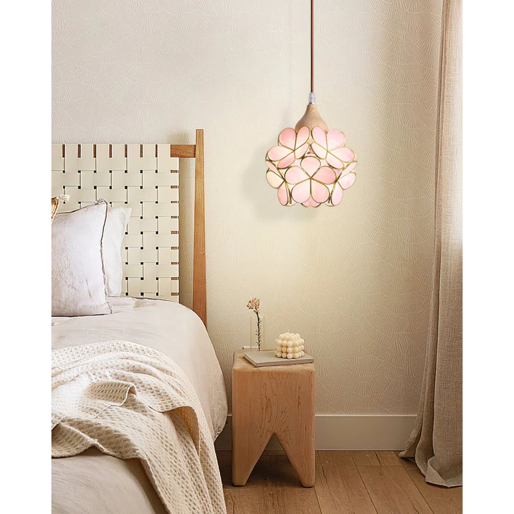 Veravo Flower Wood Design Pendant Light