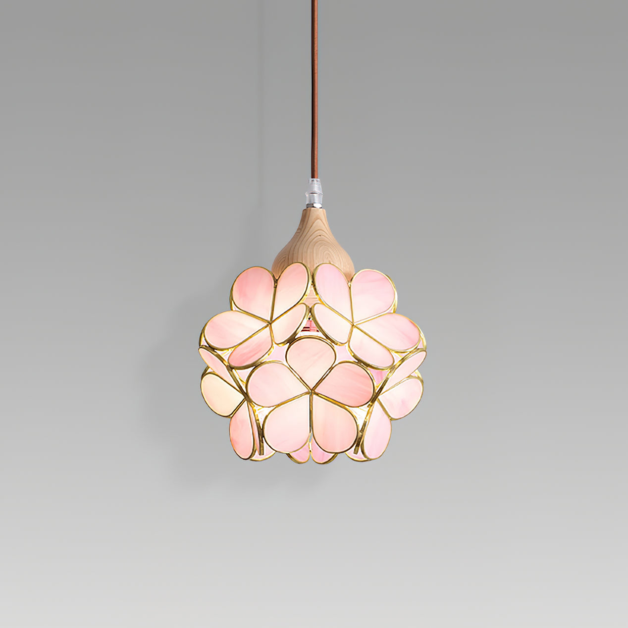 Veravo Flower Wood Design Pendant Light
