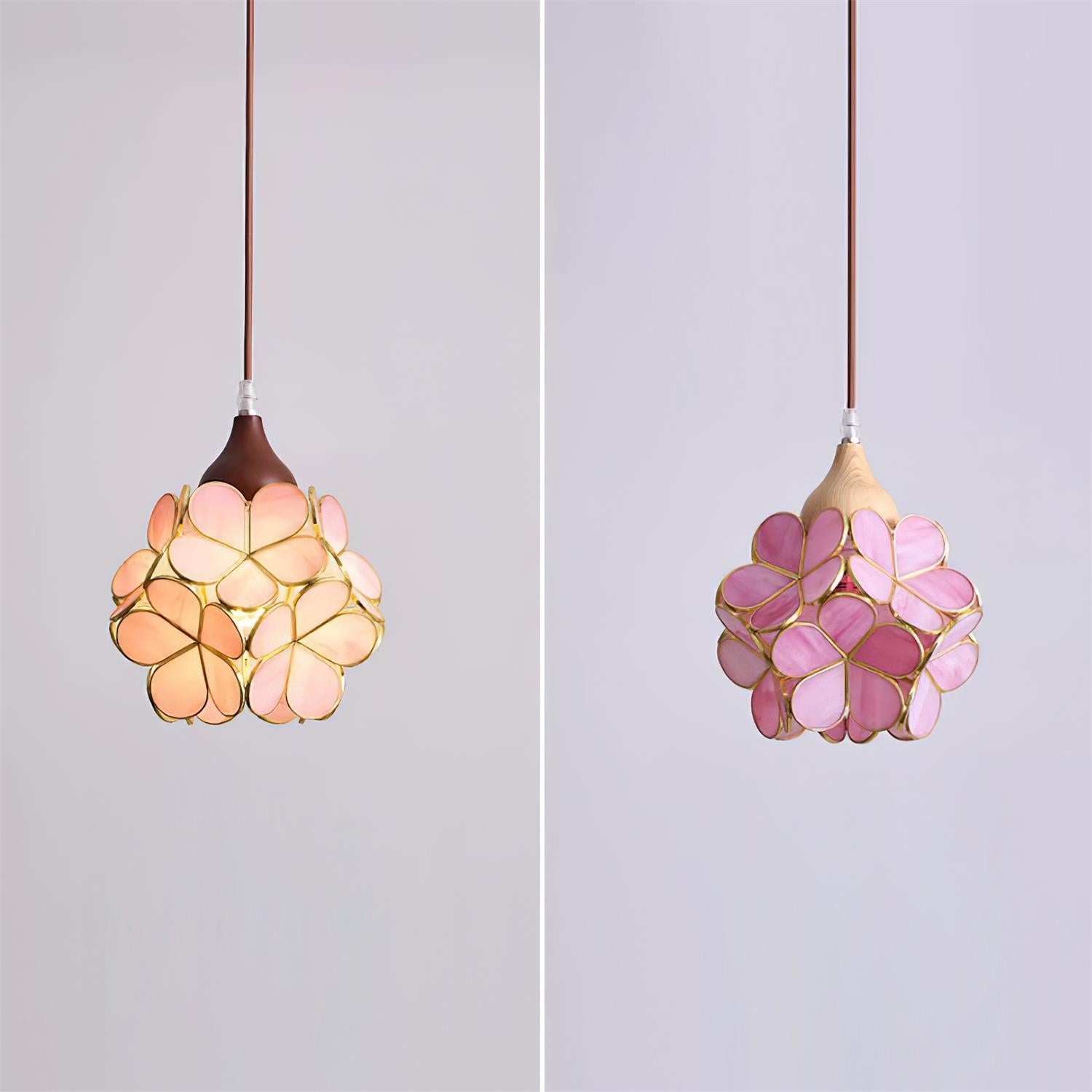 Veravo Flower Wood Design Pendant Light